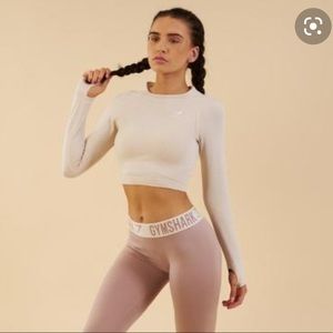 Gymshark Sand Long Sleeve Crop Top